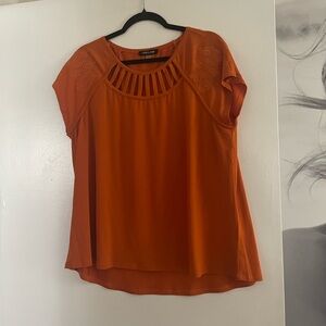 Cable & Gauge Women's Orange Blouse. Beautiful fabric. Size xl.